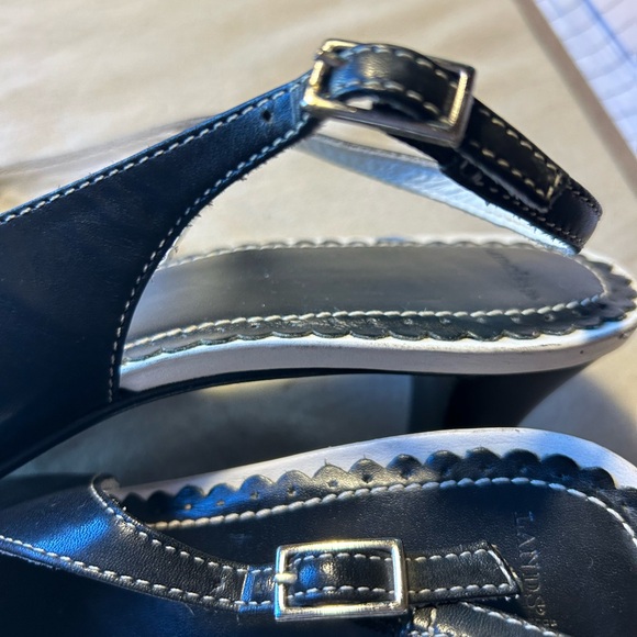 Lands End spectator pumps.  Black and White. Kitten heel, size 9.5. - Picture 7 of 11